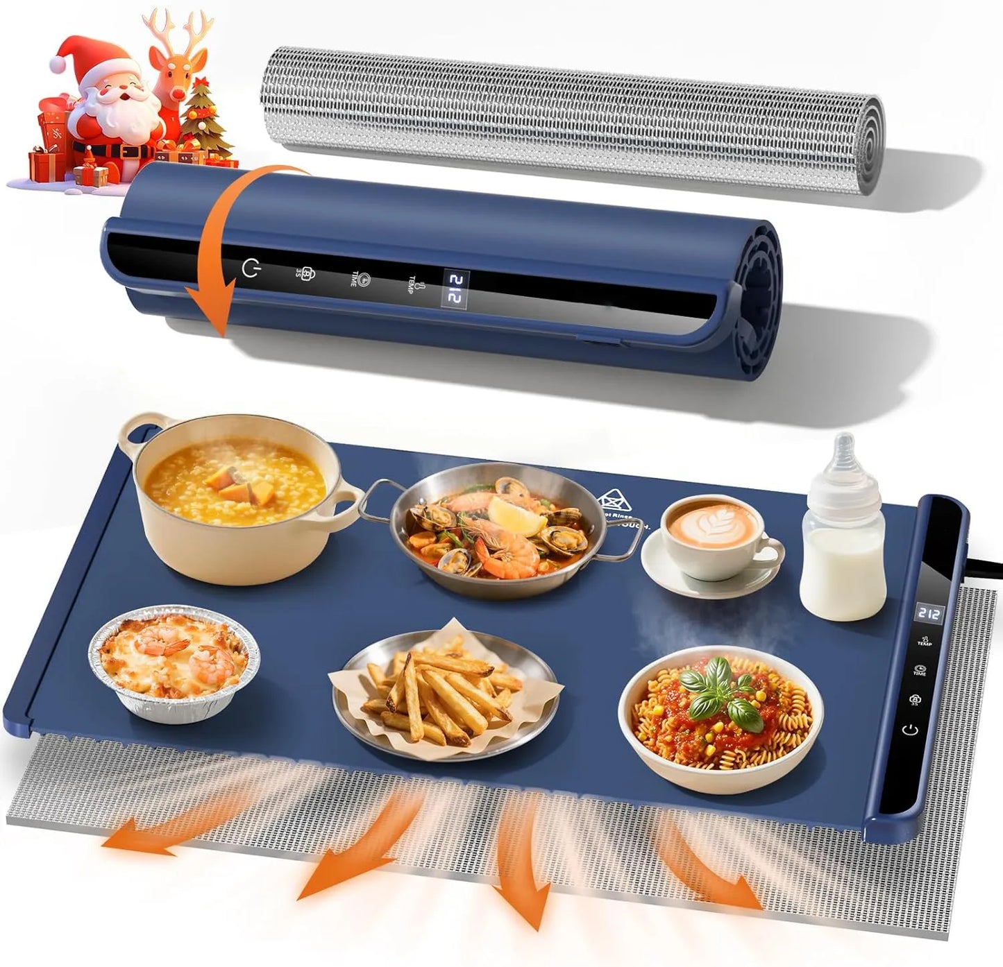 Food Warming Mat with Heat-Resistant Pad