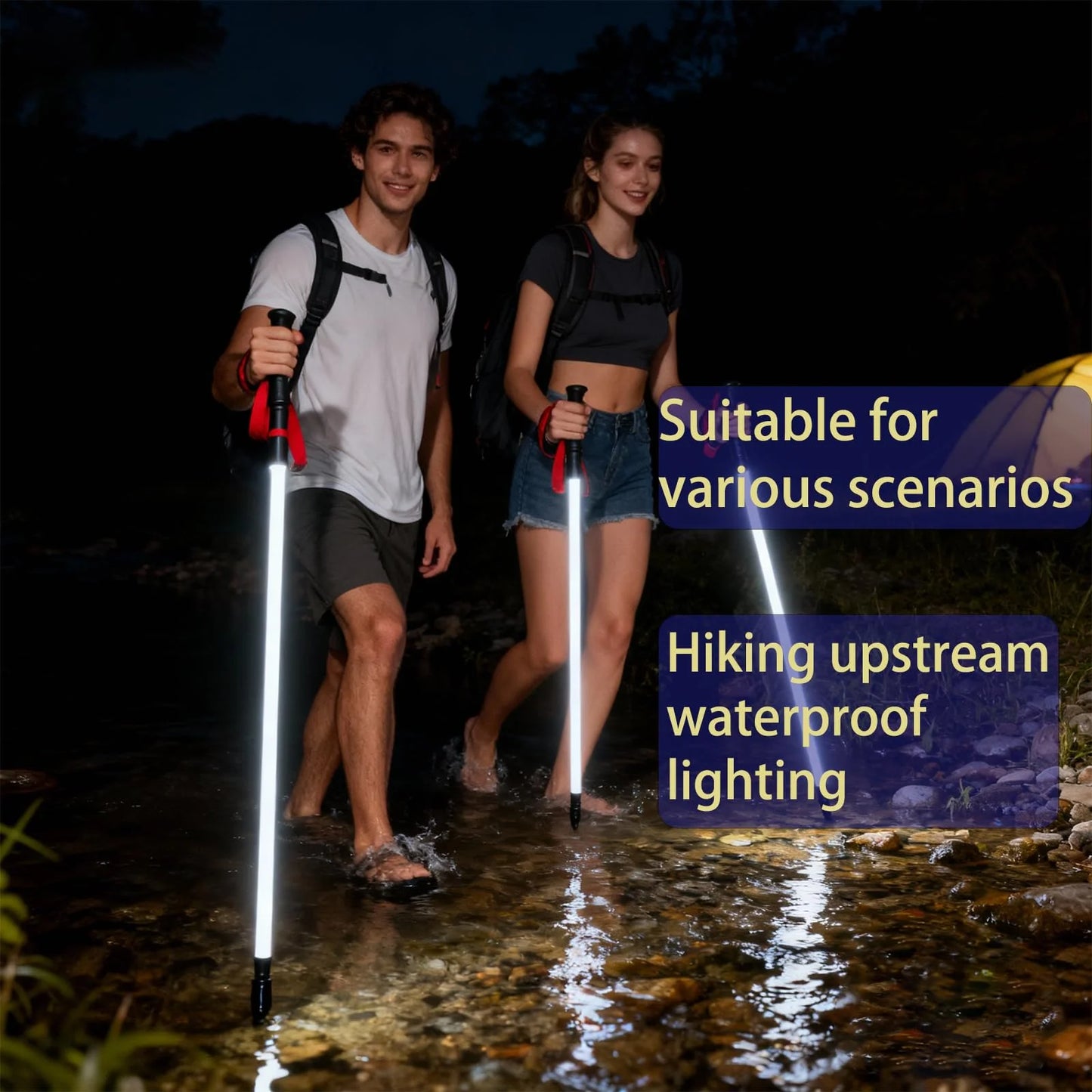 LED Luminous Trekking Poles