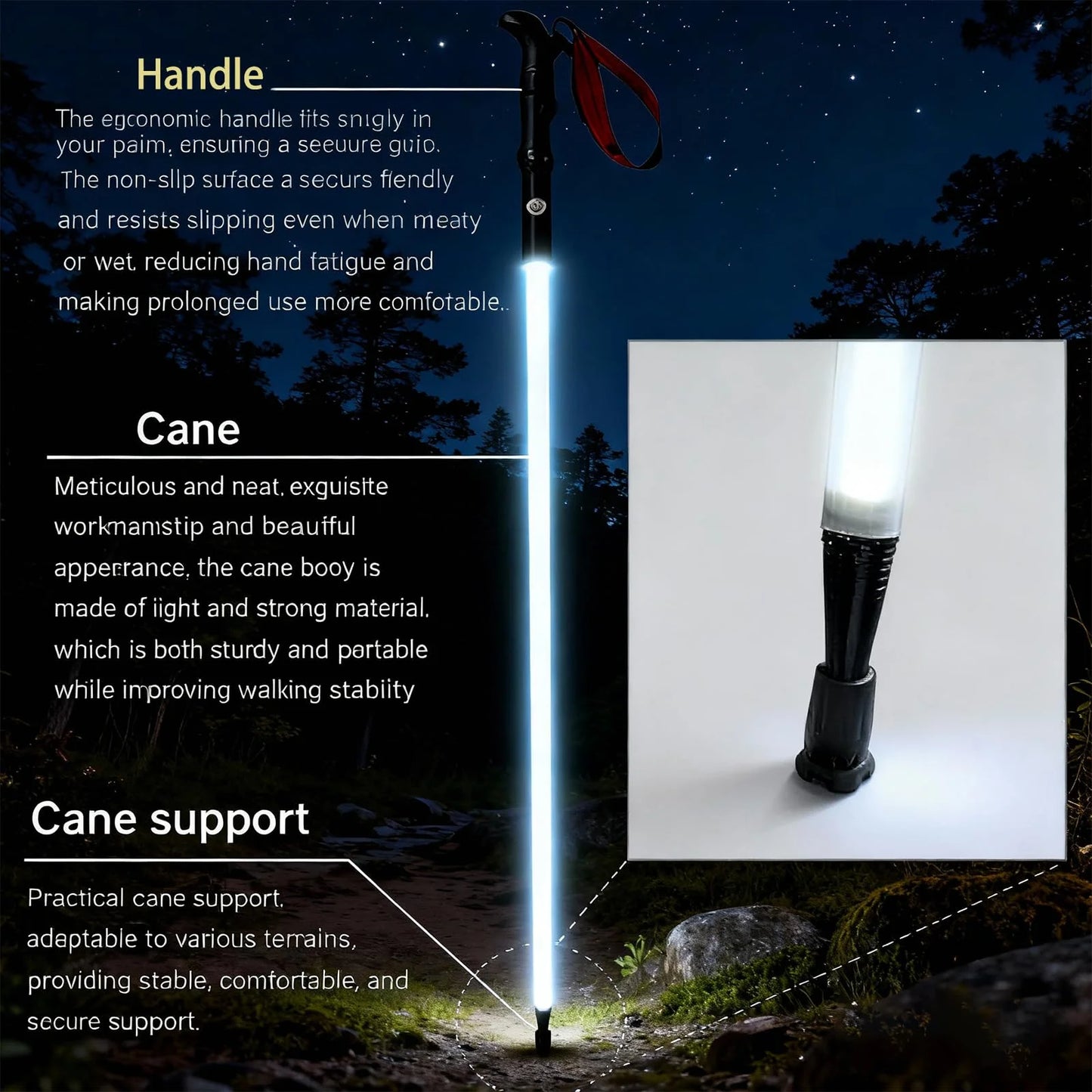 LED Luminous Trekking Poles