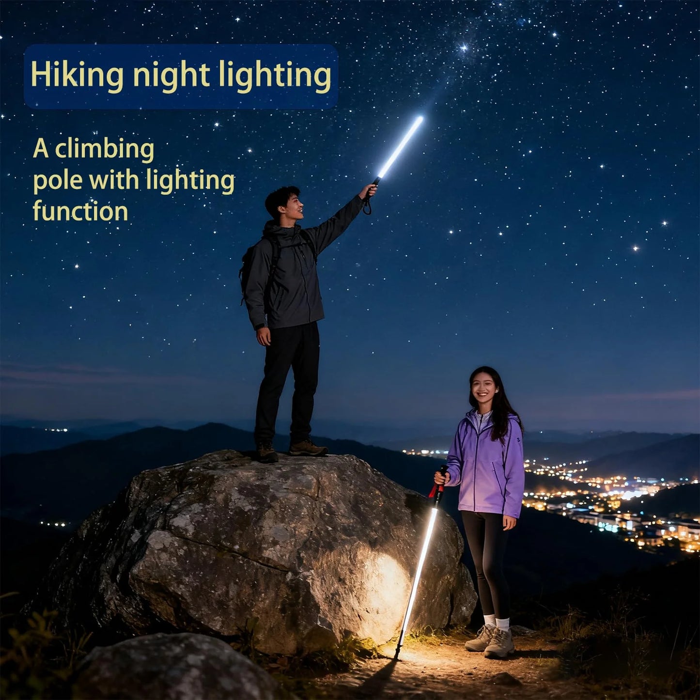 LED Luminous Trekking Poles